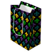 PAARS GREEN GOLD MARDI GRAS SYMBOOL MEDIUM CADEAUZAKJE (Voorkant Gekanteld)