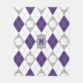paars grijs basketbalteam kleuren argyle fleece deken (Voorkant)