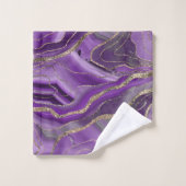 Paars grijs gegrijs glitter glam #1 bad handdoek (Wasdoekje)