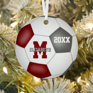 paars grijze voetbalclub kleuren aandenken metalen ornament