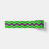 Paars Groen Chevron Zigzag Design Lint (Voorkant)
