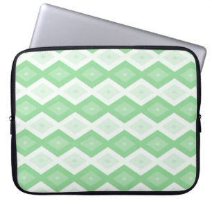 Paars groen diamantpatroon laptop sleeve