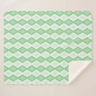 Paars groen diamantpatroon sherpa deken