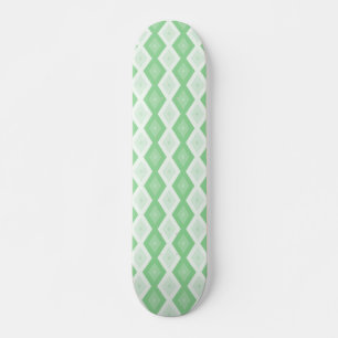 Paars groen diamantpatroon skateboard