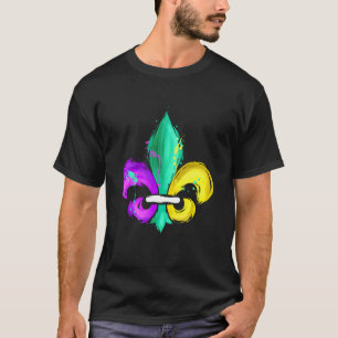 Paars-groen en gouden vlooier voor t-shirt