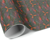 Paars groen en Oranje Abstract patroon Cadeaupapier (Rol Hoek)