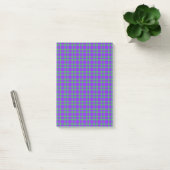 Paars Groen Geruit Patroon Post-it® Notes (Kantoor)