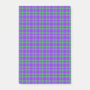 Paars Groen Geruit Patroon Post-it® Notes