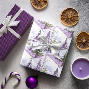 Paars Groen Kerstpatroon#4 ID1009 Cadeaupapier