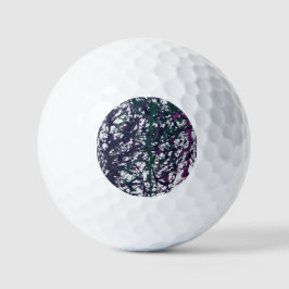 Paars, Groen, Roze, Marmer Kunstwerk Golfballen