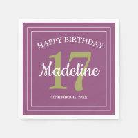 Paars-groene 17e verjaardag of enige leeftijd