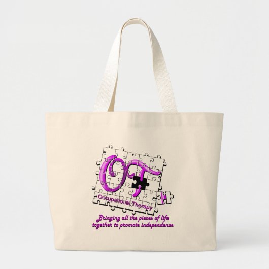 paars grote tote bag (Voorkant)