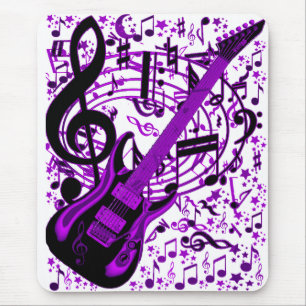 Paars Guitar_ Muismat