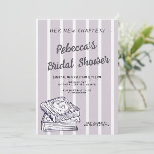 Paars Haar Nieuwe Hoofdstuk Sprookjesboek Bruiloft Kaart
