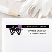 Paars Halloween bruiloft Etiket (Insitu)