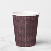Paars Harlequin Pattern Papieren Bekers (Rechts)