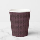 Paars Harlequin Pattern Papieren Bekers (Voorkant)