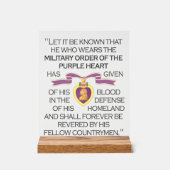 Paars hart acryl bord (Voorkant)