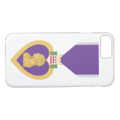Paars hart Case-Mate iPhone case (Achterkant (Horizontaal))