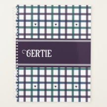 Paars Hart Gingham