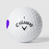 Paars hart golfballen (Logo)
