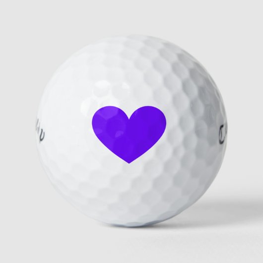 Paars hart golfballen (Voorkant)
