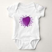 Paars hart romper (Voorkant)