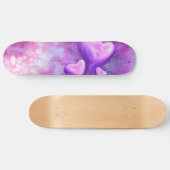 Paars hart skateboard (Horizontaal)