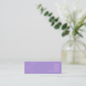 Paars hart Skinny Card 2 Mini Visitekaartje (Staand voorkant)