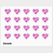 Paars  hart sticker (Vel)