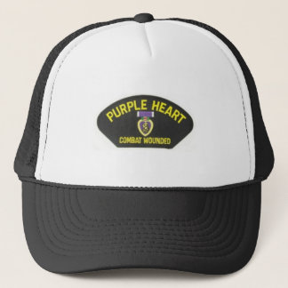 Paars hart trucker pet