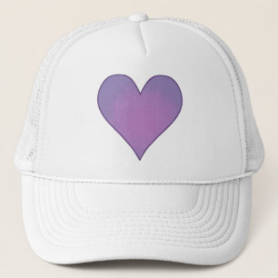 Paars hart trucker pet