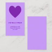 Paars hart visitekaartje (Voorkant / Achterkant)