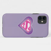 Paars Heart S-Shield Case-Mate iPhone Case (Achterkant (horizontaal))