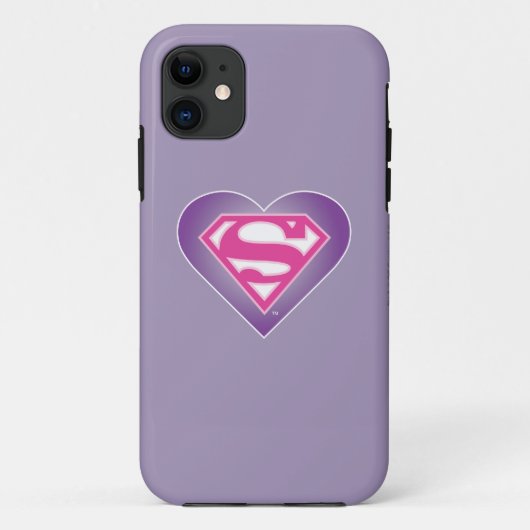 Paars Heart S-Shield Case-Mate iPhone Case (Achterkant)