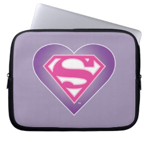 Paars Heart S-Shield Laptop Sleeve