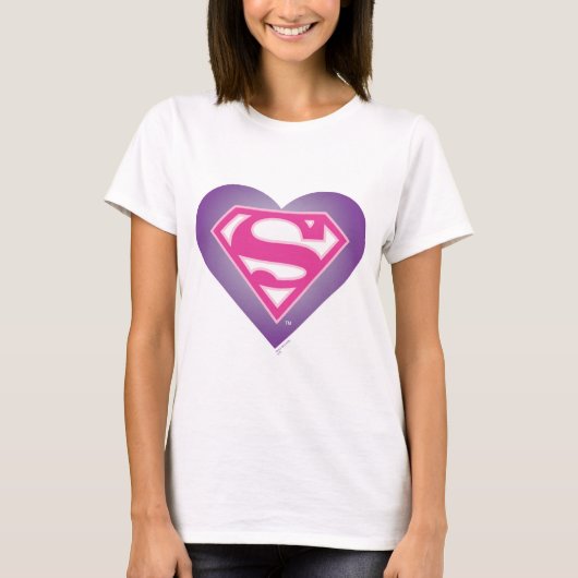 Paars Heart S-Shield T-shirt (Voorkant)