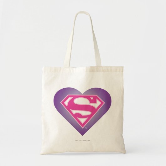 Paars Heart S-Shield Tote Bag (Voorkant)