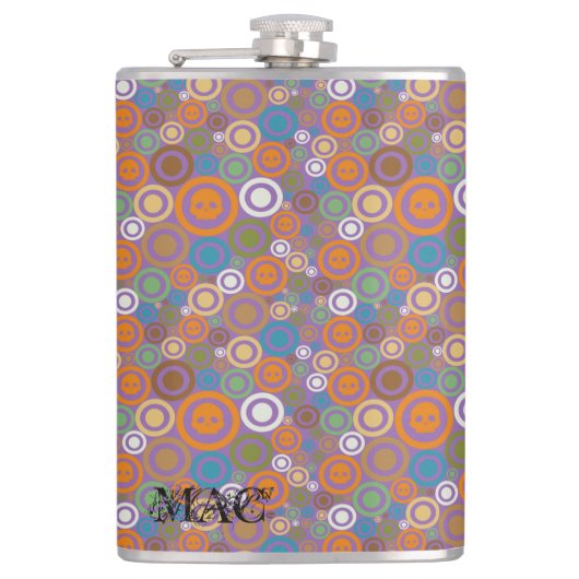 Paars hedendaagse schedels heupfles (Voorkant)