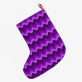 Paars Hombre Large Chevron ZigZag Pattern Grote Kerstsok (Achterkant (Hangend))