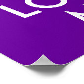 Paars hou kalm en hou van me poster (Hoek)