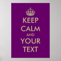 Paars houden sjabloon poster kalm | 