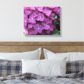 Paars Hydrangea Blooms Canvas Afdruk (Insitu (Slaapkamer))