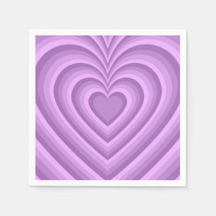 Paars Hypnotic Heart Love Patroon Servet