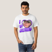 Paars I hou van mijn Vriendin Foto T-Shirt (Voorkant volledig)