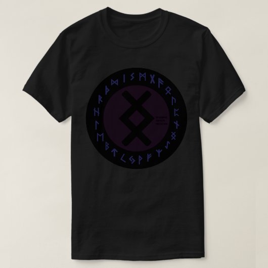 Paars Inguz Futhark Rune Symbool T-shirt (Design voorkant)