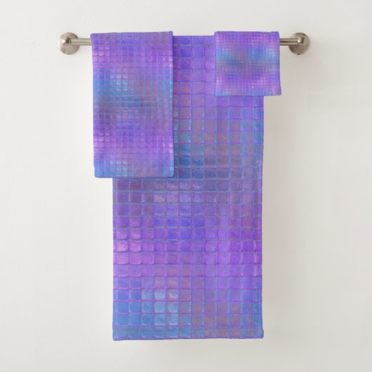 Paars Iridescent Shimmer Glamor Girl Bad Handdoek (Insitu)