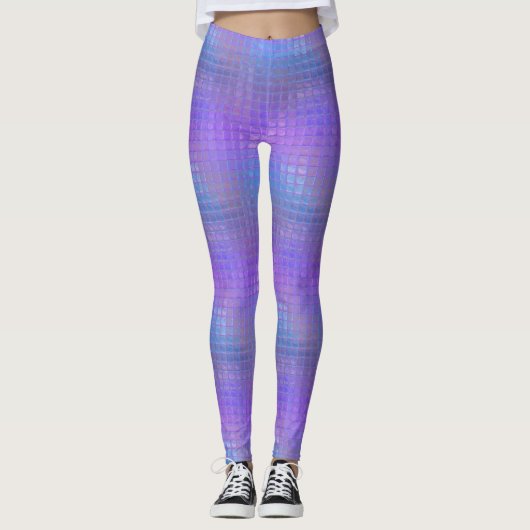 Paars Iridescent Shimmer Glamor Girl Leggings (Voorkant)