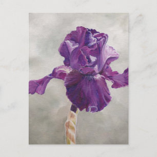 Paars Iris Art Briefkaart