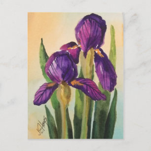 Paars Iris Briefkaart